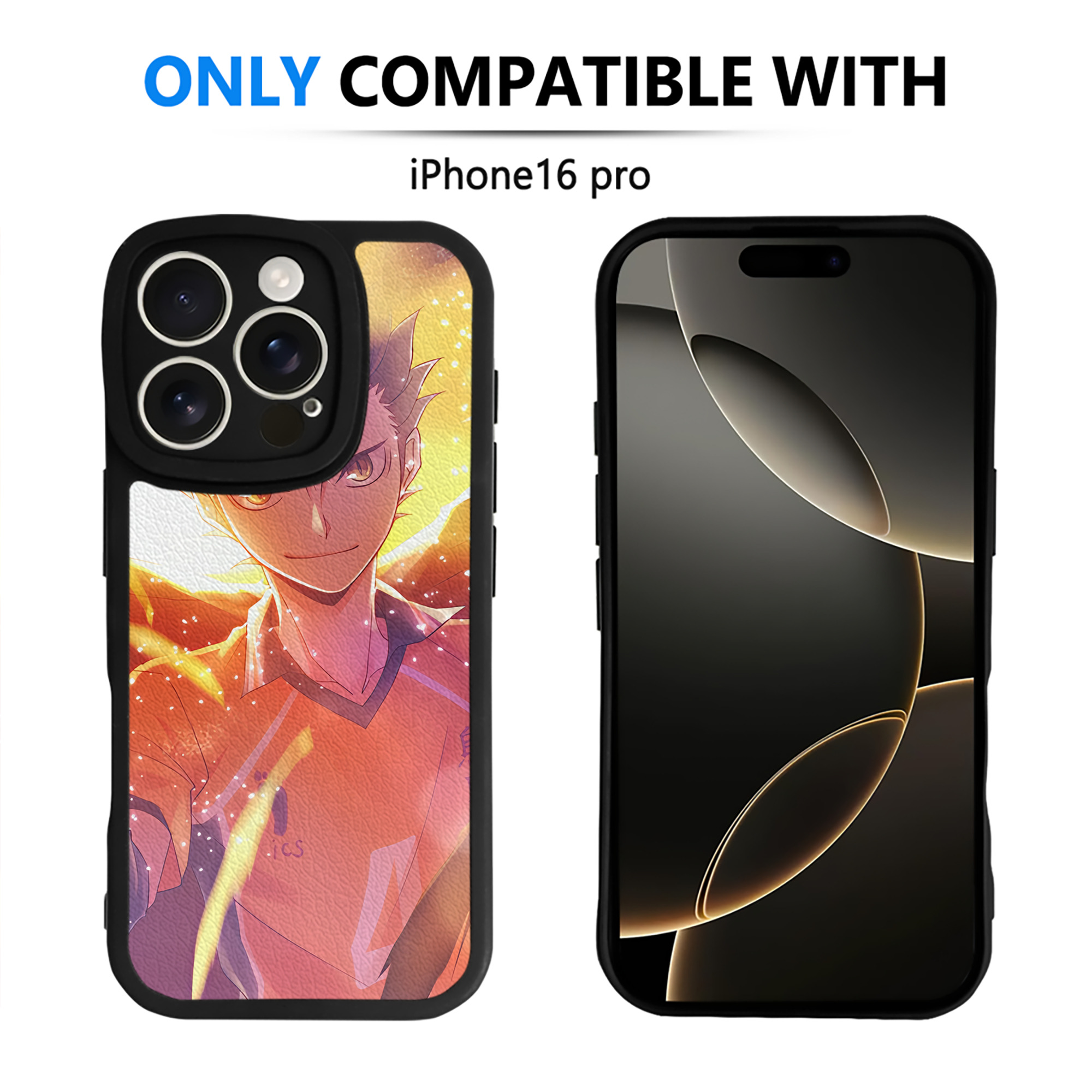 （画像用） ハイキュー!! Haikyu!! 【iPhone 16シリーズ対応】シリコンスマホケース（レザー調） 材質：シリコン